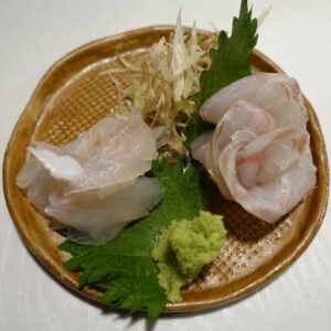 flatfish and Japanese sea bass sashimi
