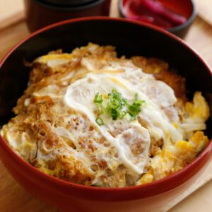 Katsu-don (pork cutlet and egg rice bowl)