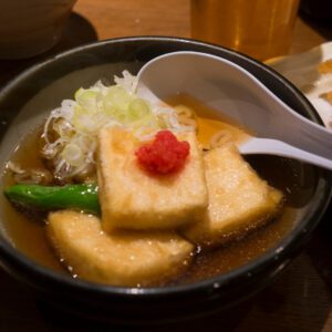 Deep-fried tofu in dashi broth