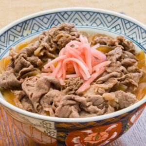 Gyu-don (beef rice bowl)