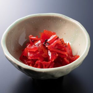 Fukujinzuke (soy-flavored pickled vegetables)