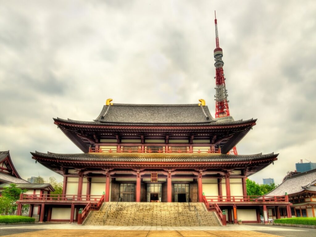 増上寺と東京タワー